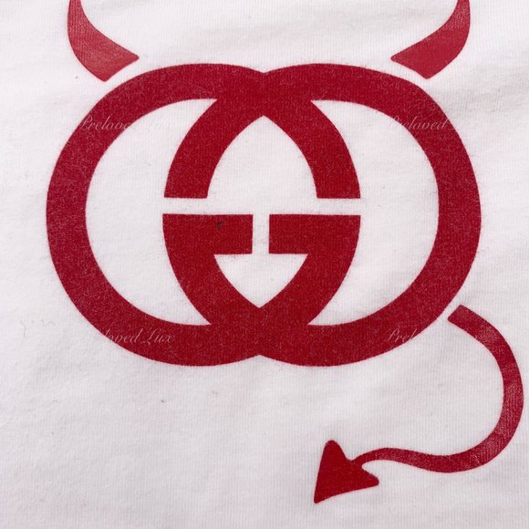Authentic Gucci White Tees Top Girls Size 6-9 m - Picture 2 of 12